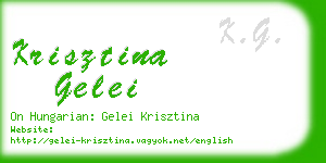 krisztina gelei business card